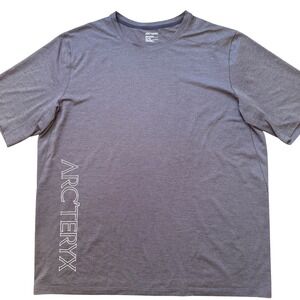Arcteryx Cormac Logo T-Shirt Mens XL Grey Heather Short Sleeve Performance Tee